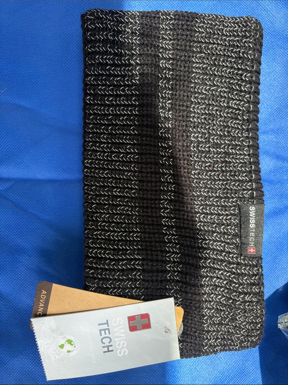 Swiss Tech Black and Gray Knit Headband